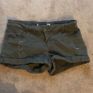 Olive green shorts